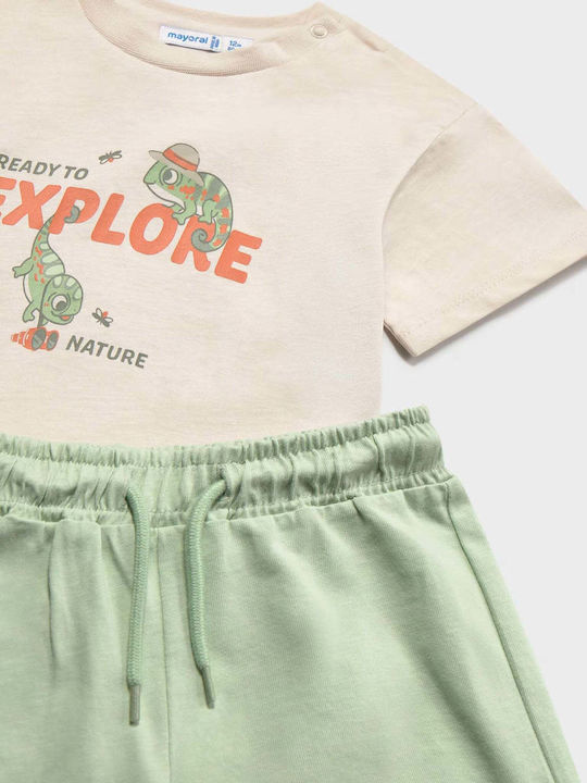 Kids Set with Shorts Summer 3 Pieces Light Green