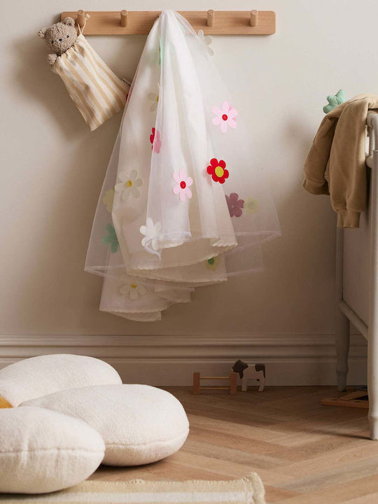 Kids Concept Στρογγυλό Παιδικό Διακοσμητικό Μαξιλάρι Λευκό Φ100εκ.