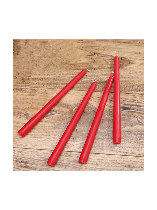 Alista Home Lumânare Decorativă Conică Roșie 80gr 4 Bucăți