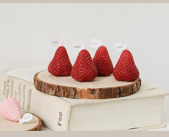 Alista Home Aromatic Candle with Strawberry Scent 78g 6 Pieces