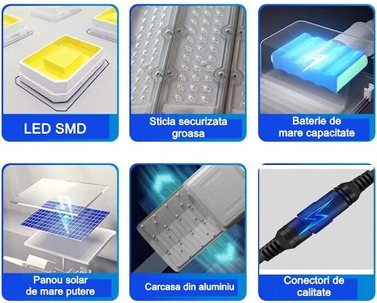 Alista Home Lampă Solară de Stradă 300W cu Senzor de Mișcare IP65 51.5x21cm