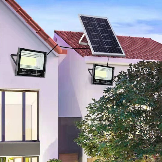 Alista Home Lumini De Inundație Cu LED-uri Solar Etanș 30W Alb Rece 6500K Cu Fotocelul Și Telecomandă IP65