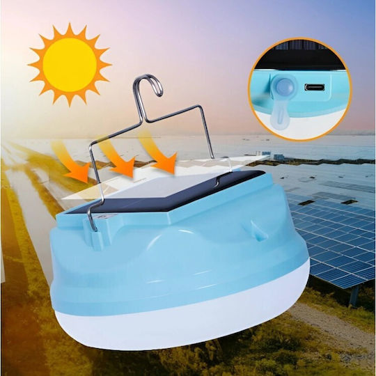 Alista Home Lustră Solară 100W cu Lumină Albastră 13x13x7cm