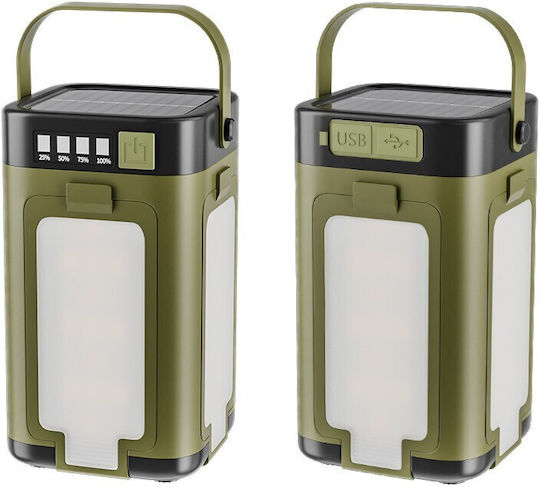 Alista Home Lustră Solară Tip Lanternă cu Lumină Verde 12.5x7x7cm