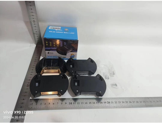 Alista Home Set 4 Lămpi Solare de Perete cu Lumină Albă Caldă IP65 10x7.5cm
