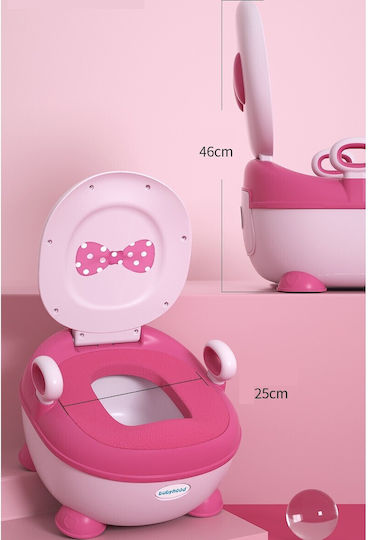 Alista Home Toalete Pentru Copii Toaletă Bow Cu Capac Roz