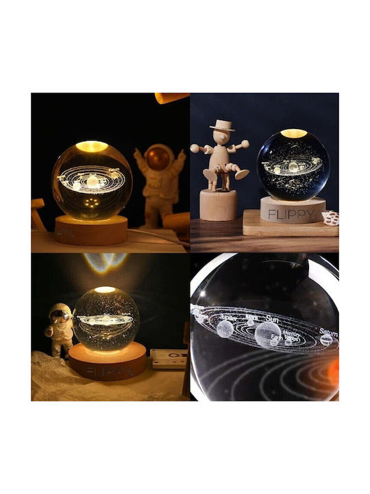 Alista Home Decorative LED Lamp Warm White Crystal Ball 3x3cm