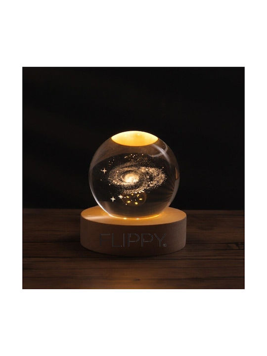 Alista Home Dekoratives Tischlicht LED Warmweiß Kristallkugel 3x3cm