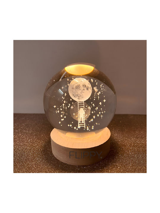 Alista Home Lămpi Decorative Pentru Masă LED Alb Cald Glob De Cristal 3x3cm