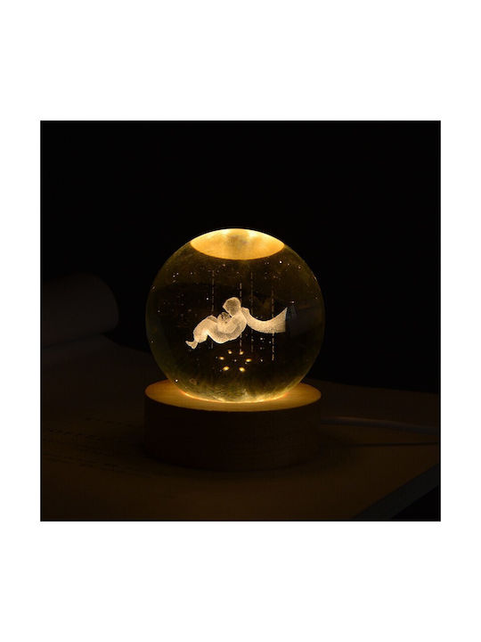 Alista Home Lămpi Decorative Pentru Masă LED Alb Cald Glob De Cristal 3x3cm