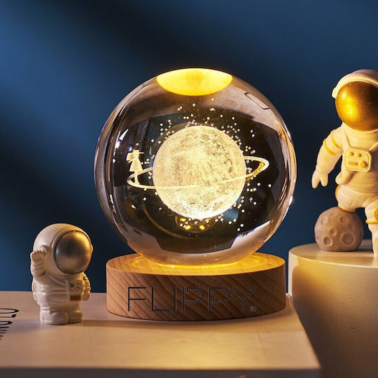 Alista Home Decorative LED Table Lamp Warm White Crystal Ball 3x3cm
