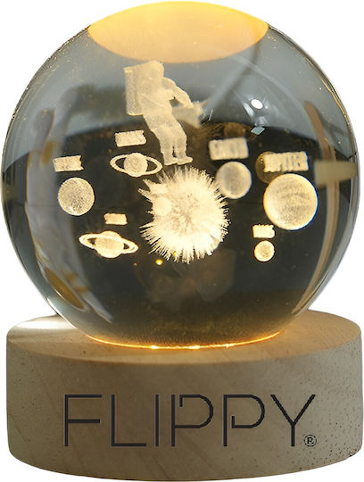 Alista Home Decorative LED Table Lamp Warm White Crystal Ball 3x3cm