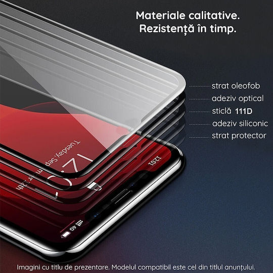 Folie Protectie Telefon Tempered Glass OnePlus CE3 Lite Alista Home Sticla Protectoare Compatibila OnePlus Nord CE3 Lite Acoperire Completa 111D HD Margini Negre Transparent