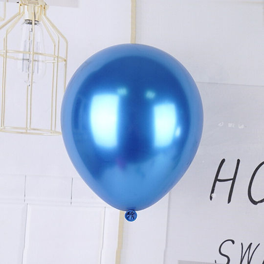 Set of 12 Birthday Latex Balloons Blue 25cm
