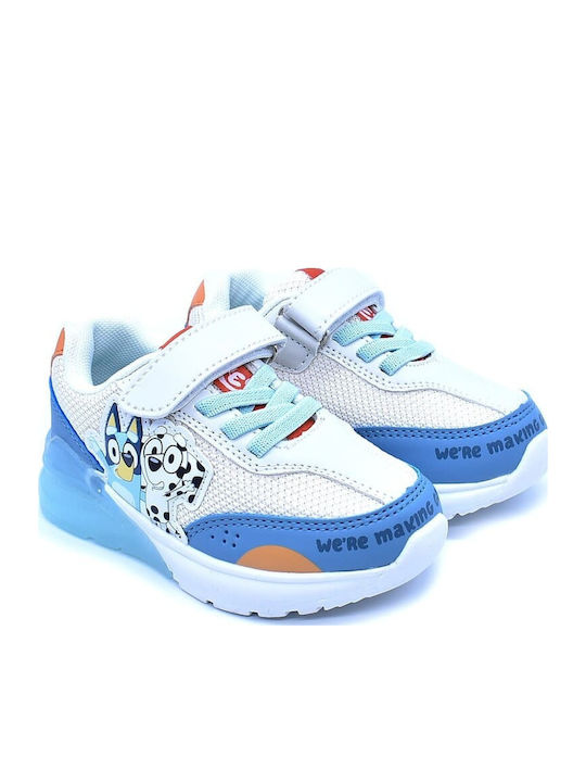 Kids Sneakers with Hook & Loop Closure & Lights Light Blue