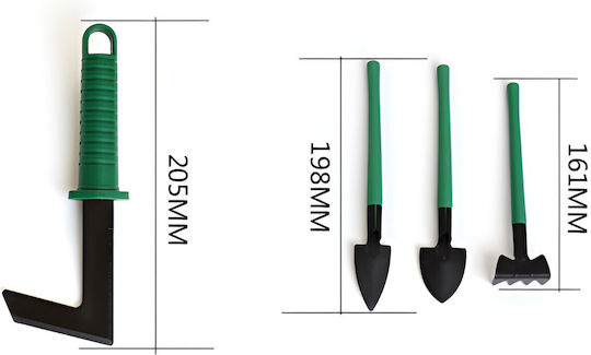 Set 12 Unelte de Grădină Alista Home Pentru Plantare Prelucrare Sol Îngrijire Plante Material Pvc Oțel Cutie Inclusă 38 X 29 Cm Verde Deschis