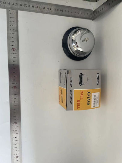 Alista Home Clopot De Recepție Din Plastic Pentru Hotel Cu Diametru 6 Cm Argintiu 1 Bucată