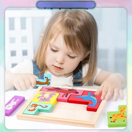 Puzzle Din Lemn Pentru Copii 4+ Ani 7 Piese Alista Home