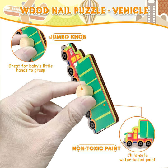 Puzzle Din Lemn Pentru Copii 3+ Ani 9 Piese Alista Home