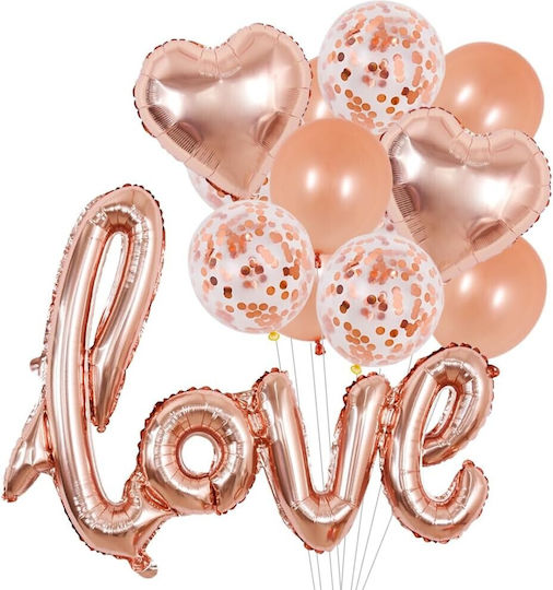 Valentine's Day Foil Jumbo Balloon Rose Gold 102cm