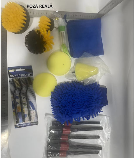 Alista Home Set de Spălare pentru Materiale Plastice Interioare - Tablou de Bord Auto cu 17 Bucăți