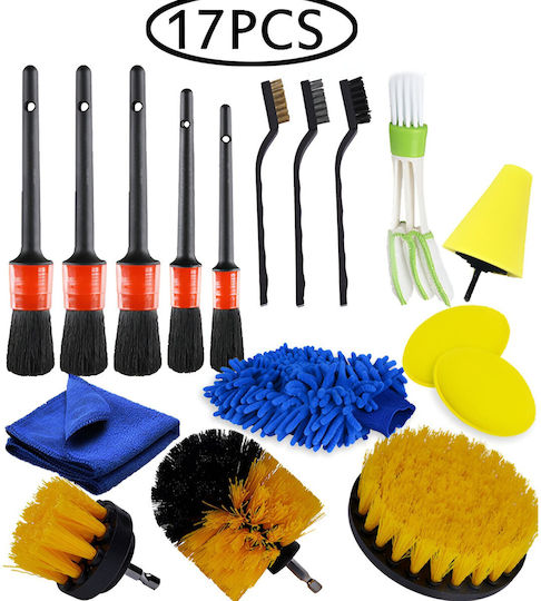 Alista Home Set de Spălare pentru Materiale Plastice Interioare - Tablou de Bord Auto cu 17 Bucăți