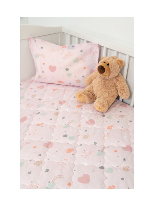 Viokarpet Kids Quilt Set Single With Pillowcase Pink 160x240cm