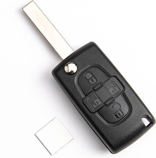 Car Key Shell Peugeot 1007 107 407 807 Hu83