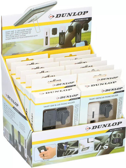 Dunlop Βάση Κινητού Αυτοκινήτου με Ρυθμιζόμενα Άγκιστρα Λευκή