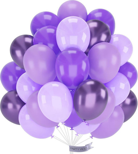 Set 10 Baloane Latex Violet 23 cm