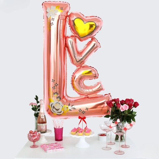 Buchstaben Folie Jumbo Rosa 110cm