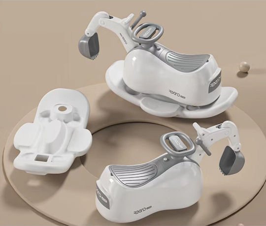 Alista Home 3 în 1 Excavator- Rocker & Yo Yo Mașină Ride On pentru 12+ luni Cu Sunete Albă