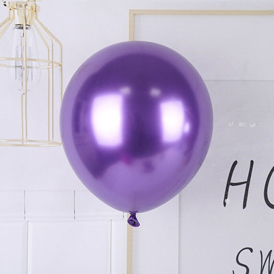 Set 12 Baloane Zi De Naștere Latex Violete 25 cm