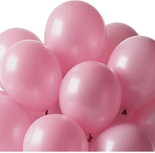 Set 12 Geburtstags Luftballons Latex Rosa mit LEDs 25cm