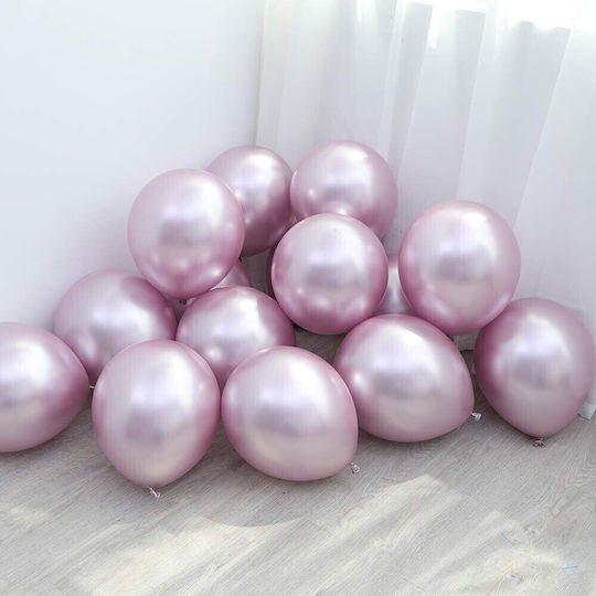 Set 12 Baloane Zi De Naștere Latex Violet Cu LED 25 cm