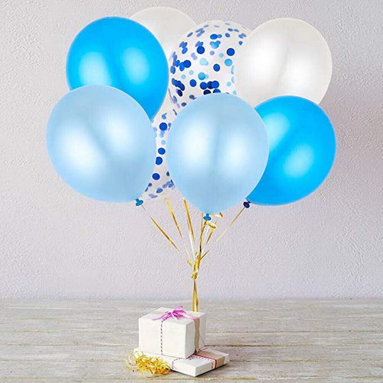 Set 10 Latex Luftballons Blau 25cm