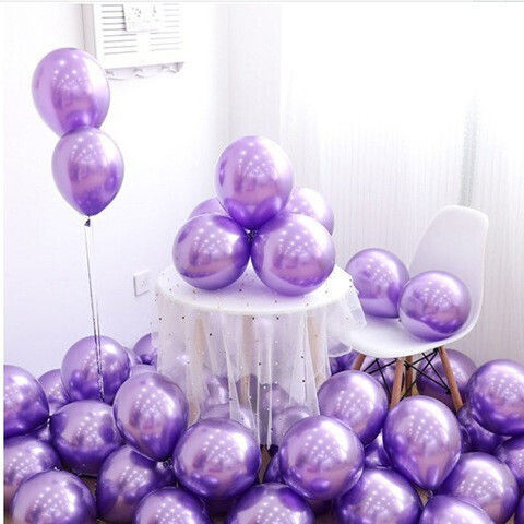 Set 12 Baloane Zi De Naștere Latex Violet 30 cm