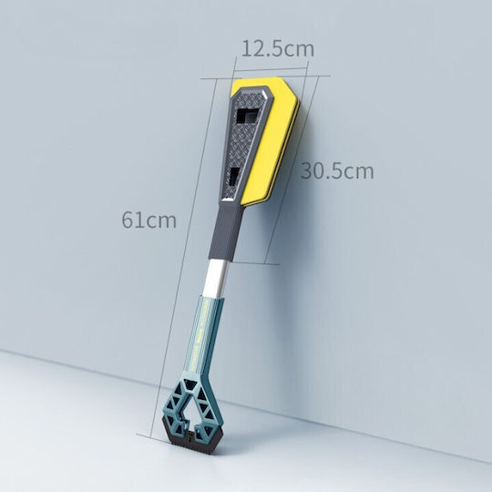 Răzuitor de Zăpadă Auto cu Două Capete Alista Home Universal pentru Îndepărtarea Zăpezii de pe Mașină Mâner Ergonomic Detasabil Pentru Geamuri Caroserie Ușor de Folosit 61x12,5 cm Albastru