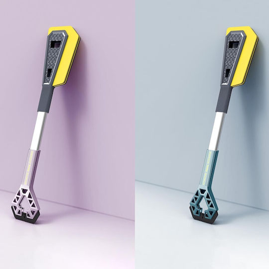 Răzuitoare de Zăpadă Auto cu Două Capete Alista Home Universal pentru Îndepărtarea Zăpezii de pe Mașină Mâner Ergonomic Detasabil Geamuri Caroserie Ușor de Folosit 61x12.5 Cm Violet