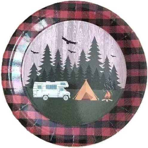 Set 10 Plăci De Unică Folosință Alista Home 23 Cm Camping Design Multicolor