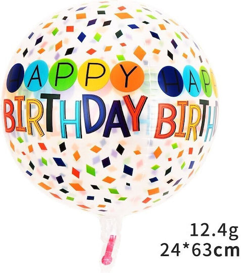 Geburtstags Luftballon Folie Jumbo Weiß 63cm