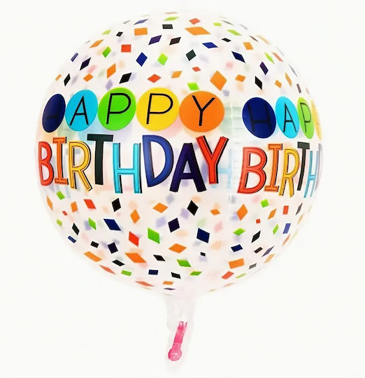 Geburtstags Luftballon Folie Jumbo Weiß 63cm