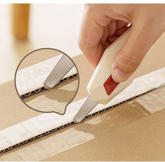 Cuțit De Tăiat Alista Home Vârf Rotunjit Feliat Tip Breloc 6.5x3.5 Cm Crem