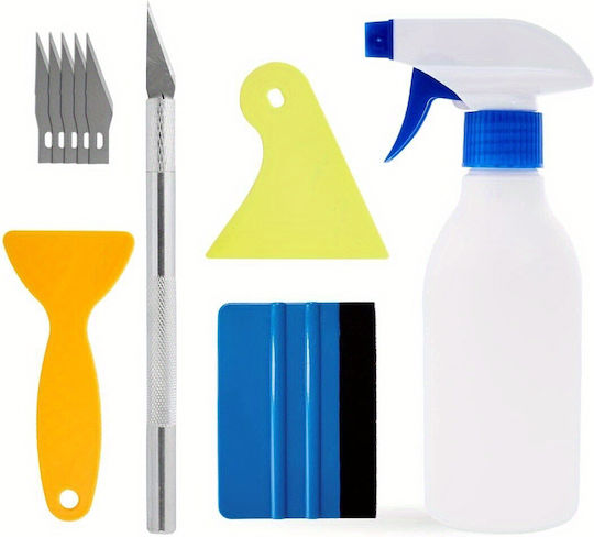 Set Accesorii Pentru Tonare Geamuri Auto 10 Bucăți Lame Pulverizator Palete Din Plastic PP Multicolor