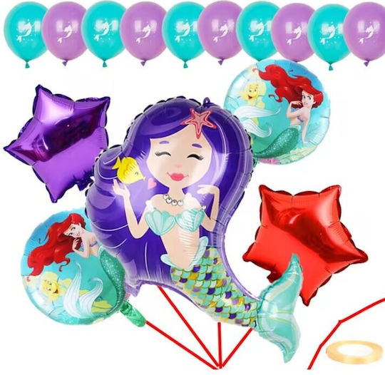 Geburtstags Luftballon Meerjungfrau Folie Lila 39cm