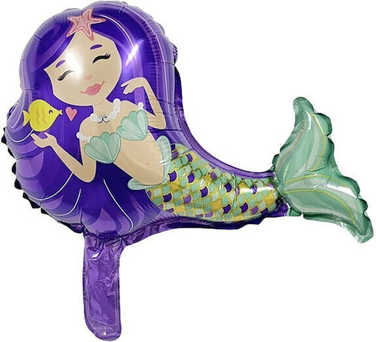 Geburtstags Luftballon Meerjungfrau Folie Lila 39cm