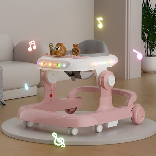 Alista Home Baby Walker with Music Pink