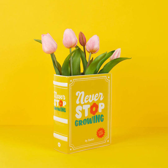 Balvi Керамично Ваза Never Stop Growing Жълта 6.5xВ15см