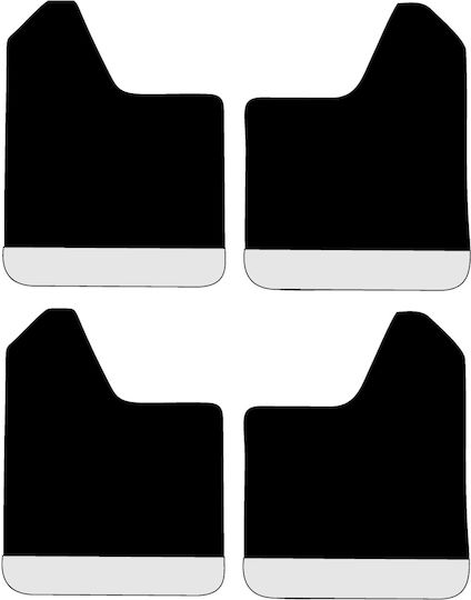 Set 4 Barițe Noroi Sport Din Cauciuc Pentru Mașini Universal Argintiu Model Mărime 30 X 23cm