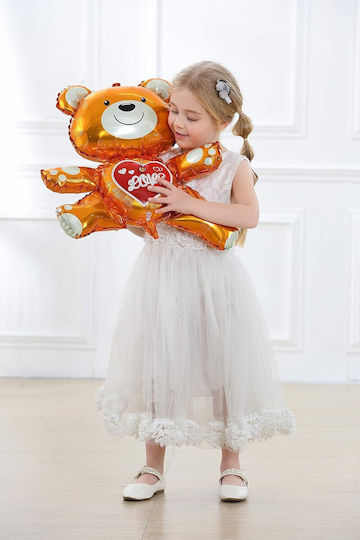 Balon Ziua Îndrăgostiților Folie Jumbo Maro 63 cm